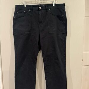 Torrid Black jeans summer weight plus size 16 Shortt Button Top